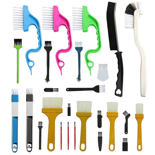 26Pcs Small Cleaning Brush,Crevice Cleaning Brushes Small Spaces,Gap Cleaning Tool Set,Window Groove Cleaning Brush,Crevice Cleaning Tool