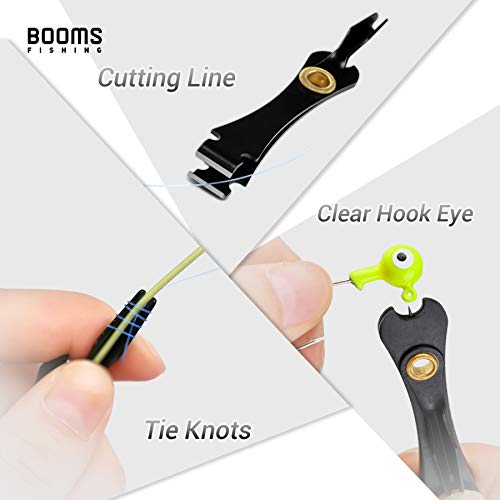 Booms Fishing FF3 7 PCS Fly Fishing Tools Kit, Fishing Knot Tool and Line Clipper Retractor, Magnetic Net Release with Lanyard, Fly Fishing Tippet Spool Holder, Hook Remover Forceps - color: Blue