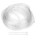 M METERXITY Vinyl Tubing 6mm ID x 8mm OD 50ft Flexible Plastic Tube with 2 Hose Ties, Lightweight Hybrid PVC Hose for Water Gardening/Airline/Aquarium Tubing [Clear] - size: 6mm ID x 50ft