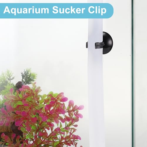 Aquarium Suction Cup, Aquarium Sucker Clip, Suction Cups Airline Tubing Holder, Fish Tank Accessories for Aquarium Fish Tank, Black, 0.67" 20 Pcs 20 Pcs