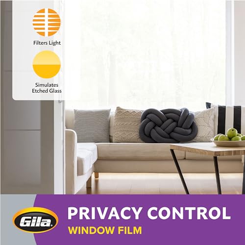 Gila Privacy Control Frosted Adhesive Window Film, 4ft x 100ft
