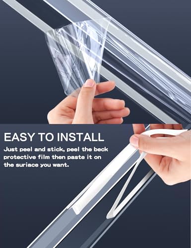 6PCS Clear Self-Adhesive Wall Corner Protectors，Corner Guards & Edge Protector for Wall Door Frame Cabinet Baseboard & Door, Table, Stair (36" x 1.0") - color: Clear, size: 1.0inx36in