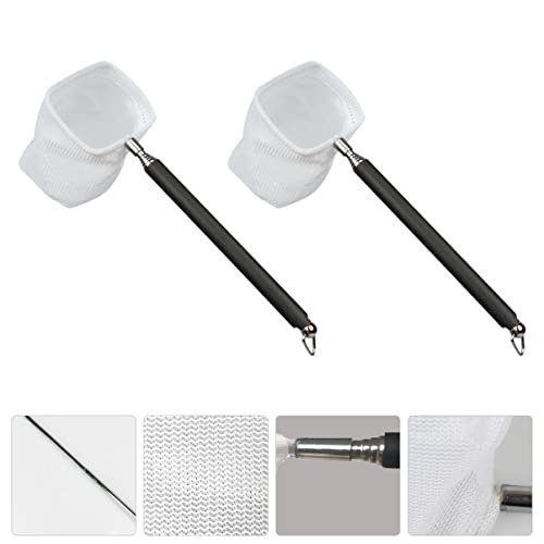 6pcs Fishing Net for Aquarium Telescopic Rod Square Shrimp Net Fish Tank Mesh Extendable Fish Style