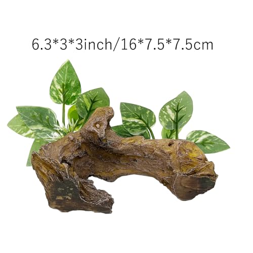 Fish Tank Decorations Aquarium Decor Ornaments Betta Silk Leaf pad Hammock Artifical Driftwood Cave Goldfish Bowl Accessories (Type-D) - color: Type-d