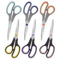 Scissors for Office School Supplies, Hnncugty 8" Scissors All Purpose Bulk Set of 6-Pack, Sharp Shears for Home Craft Sewing Fabric Middle School Student Teacher Supplies, Comfort Right/Left Handed