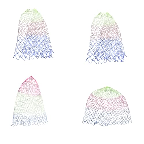 Outdoor Fishing Net Nylon Replacement Fish Net Folding Landing Dip Net Without Handle for Freshwaters and Saltwater