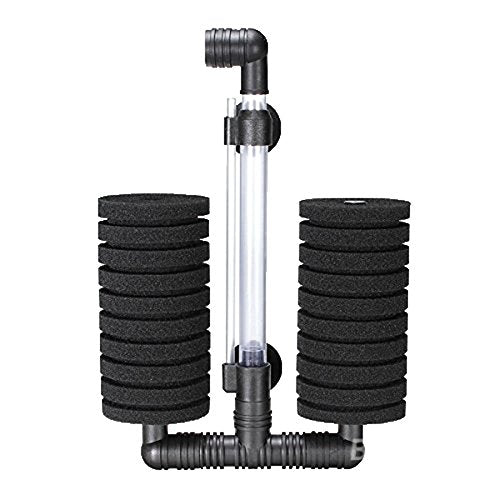 XY-2822 Air Pump Double Sponge Water Filter for Aquarium - size: 1-pack