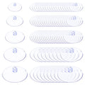 Glarks 80Pcs 25mm 30mm 35mm 40mm 45mm Suction Cups Set, 5 Size Rubber Anti-Collision Sucker Pads with Holes Without Hooks for Home Kitchen Bathroom Houseware Hanging Items