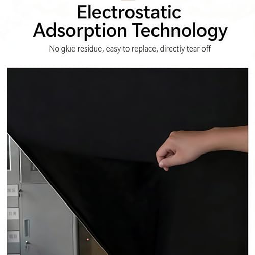 Black Aquarium Background Sticker, electrostatic adsorption Type—no Glue Required, Leaves no Residue, Easy to Install, and Reusable. Fish Tank Poster Decoration (39 x 16 inches) - size: 39 x 16 inches