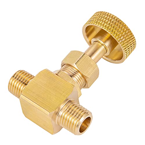 2 Piece Heavy Duty Brass Instrument Replacement Control Needle Valve 1/4" Npt Male X 1/4" Npt Male Connection - size: 2 PCS 1/4 " Male * 1/4"Male needle valve