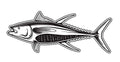 WickedGoodz Tuna Vinyl Decal - Fishing Bumper Sticker - Ocean Fishing Sticker