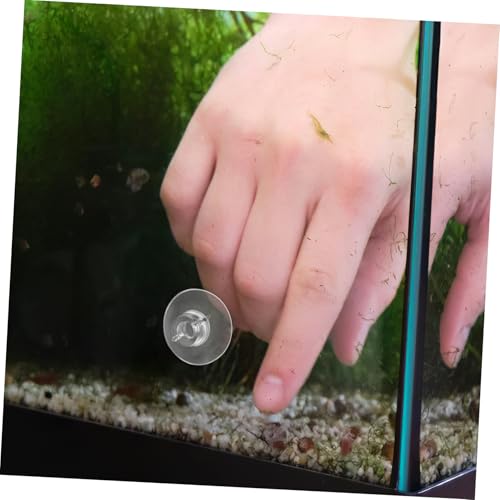 Abaodam 20 Pcs Aquarium Suction Cups with Adjustable Ties Plant Holder for Fish Tank Strong Vacuum Cups for Secure Aquatic Plant Positioning for Moss and Shrimp Nests
