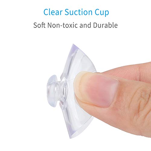 Pawfly 10 Pack Suction Cups 1.2 Inch, PVC Plastic Sucker Without Hooks for Home Kitchen Bathroom Organization Christmas Decoration Window