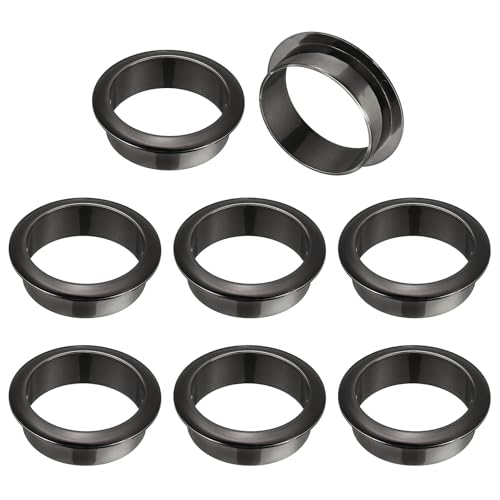 M METERXITY 8-Pack Desk Grommet, 2.3 Inch 59mm Plastic Desktop Cable Hole Cover Plastic Grommet for Home/Office Desktop Wire Organizer [Black] - color: Black, size: 2.3"
