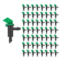 M METERXITY 60-Pack Flag Irrigation Dripper Emitter, 16L/H 4 GPH Plastic Drip Irrigation Connect for Garden/Trees/Herbs/Aquarium, Irrigation System Parts Tool [Black]