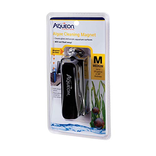 Aqueon Aquarium Algae Scraper, Fish Tank Cleaning Magnets for Glass/Acrylic, Medium - size: Medium