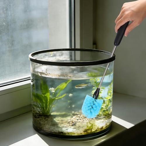 7pcs Fish Tank Cleaning Brushes Kit Beta Fish Aquarium U-Shape Brush Extra Long Filter Nylon Tube Flexible Hose Tank Cleaning Tools for Acrylic Fishes Tanks Kitchen Glasses Drinking Straws