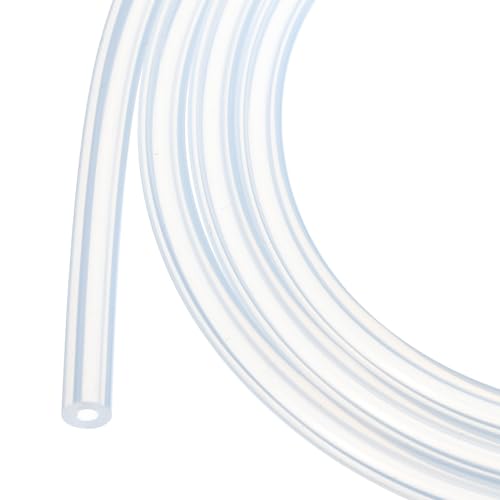 1m(3.3ft) 2.5mm(0.1") ID x 5.6mm(0.22") OD Silicone Tubing Clear Industrial Plastic Tubing Pure Silicone Hoses for Pump Siphoning Draining Irrigation Brewing - color: Clear, size: 0.1" x 0.22"