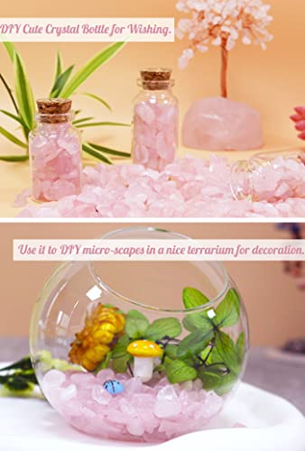 Rose Quartz Healing Crystal Chips Bulk Gemstones Sets Tumbled Crushed Stones Crushed Crystals Natural Rocks for Fountain Rocks Decoration Reiki Energy Balancing Meditation Aquarium Gravel 0.44lb - color: Rose Quartz, size: 0.44 Pound