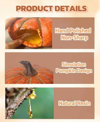 Pumpkin Reptile Hide for Leopard Gecko Hiding & Camouflage | Sunbathing Platform for Bearded Dragon & Leopard Gecko, Decorative Tank Accessory - color: Orange-Mediu