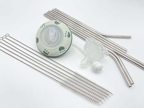 20PCS Straw Cleaner Brush kit,Straw Brush of 8mm-10.6 inch for Water Bottle Sippy Cup with Straw,Glass Straw,Piper Cleaning,Tubes Cleaning Like Filter and Sink Drain Hair Remove (Rubber top) - size: Rubber top