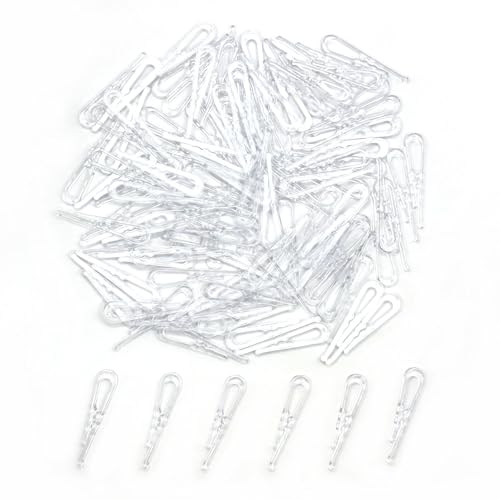 100 Pcs Clear Plastic Clips, Alligator Clips for Crafts,1.5 Inch Transparent Fabric Clothespins
