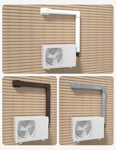 4" Entry Wall Cover Line Cover Set Parts PVC Accessory for Decorative for Ductless Mini Split, Central AC and Heat Pumps, Brown - color: Brown, size: 4 inch