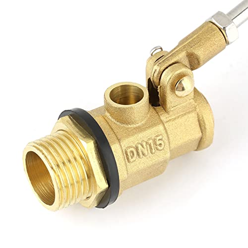 Stainless Steel Float Ball Valves, Water Tank Float Valve Floating Ball Valve Fittings Automatic Water Level Flow Control Sensor Switch Hydraulics for Aquarium Pond Tower DN15 1/2 Inch Male Thread