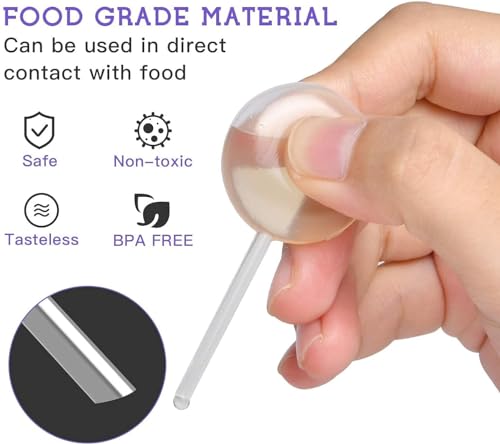 100 Pieces 4ml Cupcake Pipettes, Food Grade Plastic Disposable Pipettes Mini Liquid Injector (100-B) - color: 100-B