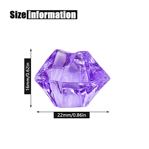 Vase Fillers for Home Decor, Fake Crushed Ice Cubes, Vase Fillers, 150 pcs Reusable Fake ice Cubes for Photography Accessories Props Decoration for Wedding(irregular-16 * 22mmPurple) - color: Purple-16*22mm-150pcs
