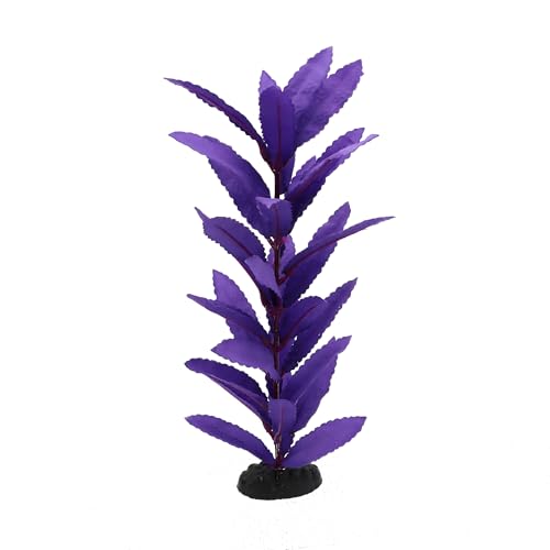 2-Pack 12 Inch Aquarium Silk Aquarium Plants, Artificial Plastic Plant for Small Tank, Goldfish, Fish Hides (Purple, 12 Inch) - color: Purple