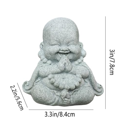 Asian Aquarium Buddha Figurines Mini Stone Buddha Statue for Zen Garden Fish Tank Sculptures Decorations,Gift