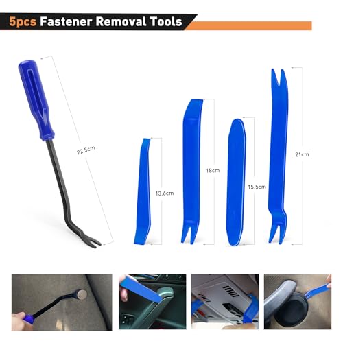 GOOACC 900Pcs Plastic Rivets and Auto Body Fasteners Assortment -24 Most Popular Sizes Nylon Bumper Clips with 10 Cable Ties for GM, Ford, Chrysler, Toyota, Honda, Nissan, Mazda, Chevy, Jeep, etc. - color: 855Pcs Clips + 45 Remover