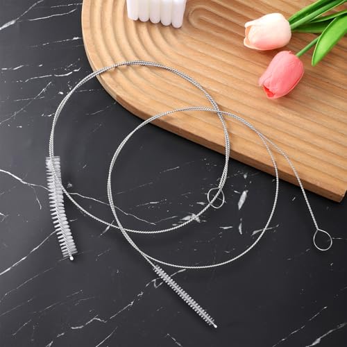2Pcs Tube Cleaner Brush Extra Long, 40inch Straw Cleaner Brush, Pipe Cleaners Brushes for Water Lines, Ice, Beer Machine Cleaning