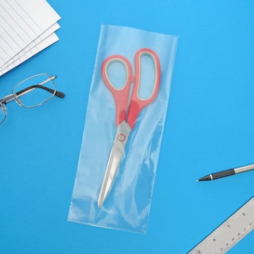 Plymor 4" x 10" (Case of 1,000), 2 Mil Flat Open Clear Plastic Poly Bags - size: 4" x 10" (1,000 Count)