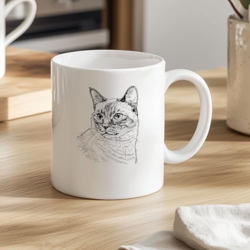 SUPERDANT 4PCS Cat Avatar Underglaze Paper Transfer Cute Kitty Transfer Papers for Clay Ceramic Porcelain Under Glaze Transfers for Pottery Enamel Decals Black Underglaze Decal Handcrafted Gifts - style: Cat Avatar