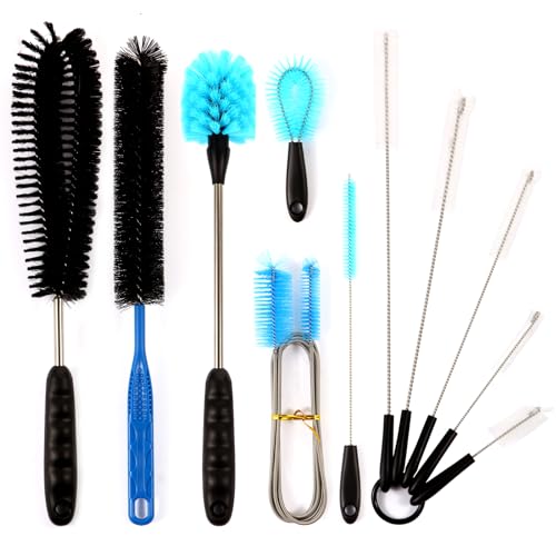 11 in 1 Fish Tank Aquarium Cleaning Brush Kit,Aquarium brushSutiable for Acrylic Fish Tank, and Plastic Fish Tank,Glass Fish Tank,Non Rusting,Fish Tank Cleaning Tools