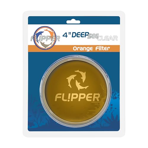 Flipper DeepSee Viewer Clear Orange Filter Attachment for Flipper DeepSee Viewer 4" Magnetic Aquarium Glass Magnifier for Coral Color Correction, Reef Photography and Aquarium Videography - color: Clear, size: STD 4"