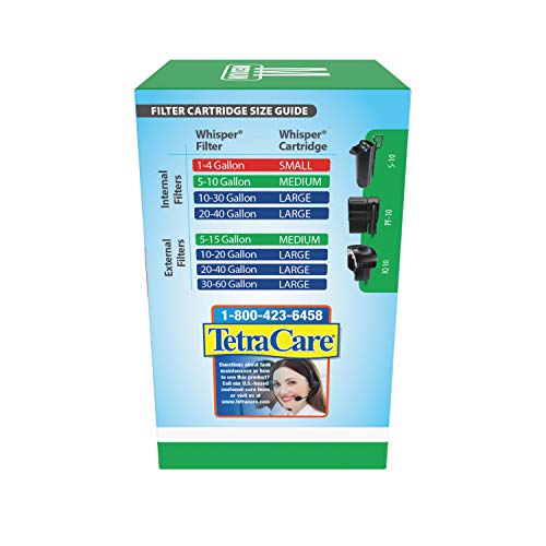 Tetra Whisper Bio-Bag Medium Filter Cartridges for Aquariums, 36 Count, Ready to Use, Fits Tetra Whisper Fish Tank Filters 5-10 Gal, PF-10, IQ 10 - size: 3 Count (Pack of 12), style: Standard