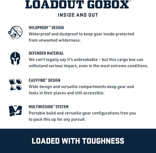 YETI LoadOut GoBox Collection, Divided Waterproof Cargo Case, Dry Box, Camera Case, Fishing Tackle Box - color: Rescue Red, size: GoBox 60