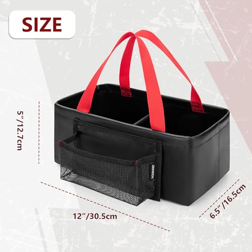 HODRANT Grill Rescue Dunk Tank with 2 Rooms, Waterproof Grill Brush Bristle Free with Front Pocket & Portable Handles, Collapsible Water Bucket BBQ Brush Cleaning Bag for Camping (Soak Basin Only)