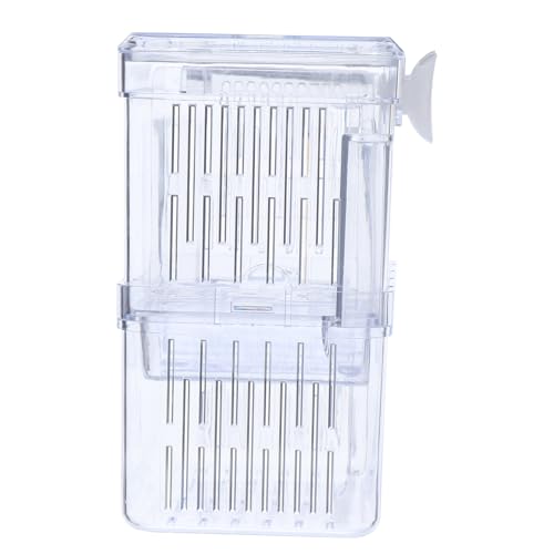 BESPORTBLE Fish Hatchery Breeding Box with Suction Cups Large Dual-Compartment Plastic Fish Isolation and Incubator Tank Divider for Aquarium Nursery
