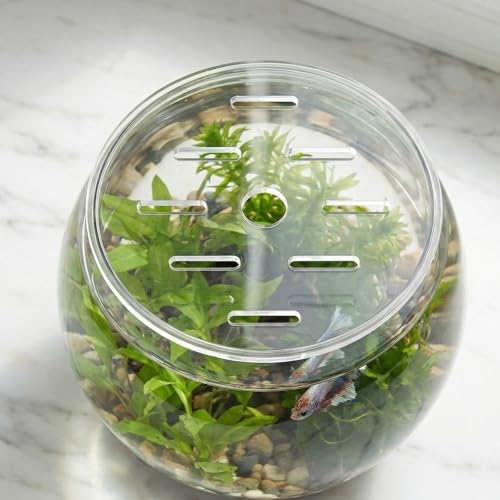 Round Clear Tank Lid - Round Aquarium Lid 3.54" Tank Protective Cover - Replacement Accessories for Fish Bowl Terrarium - size: 9.00X9.00X0.30CM