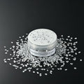 Broken Mirror Irregular Crushed Glass Chips,DIY Craft Glitter Crystal Broken Glass Pieces,Bulk Transparent 2-4mm Glass Sprinkles, for Resin Art Vase Fill and Glitter Painting Jewelry Making.(100g) - color: Broken mirror