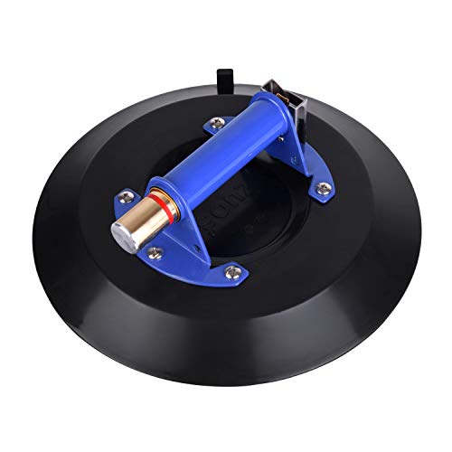 IMT 12" Strong Glass Suction Cup Vacuum Glass Lifter with Metal Handle and Brass Pump, Heavy Duty Industrial Suction Plate for Granite & Glass Lifting Car Window Replacement - size: 12"
