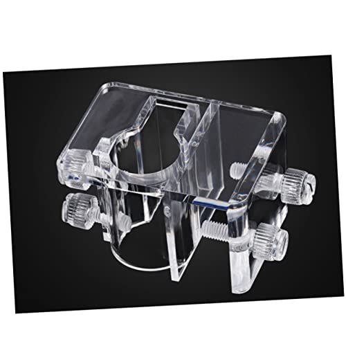 COLLBATH Aquarium Fixed Clip Durable Acrylic Pipe Clamp for Fish Tank Easy Installation Space Saving Design Secure Inlet Outlet Pipe Holder