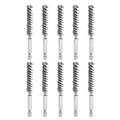 HARFINGTON 10Pcs Stainless Steel Bore Brush 10mm Dia 4" Long Cleaning Twisted Wire Brush with Handle 1/4" Hex Shank for Tubes, Ports, Bearings - size: 10mm