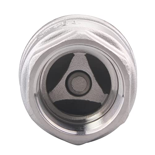 1 Inch Vertical Check Valve SUS304 Spring Loaded Check Valve in-line Low Cracking Pressure CF8M WOG 1000… - size: 1 Inch, style: Spring