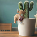 Highland Cow Statue Highland Cow Figurine Plant Pot Hanger Hugger, Resin Highland Cow with Red Wine Ornament Garden Decor for Yard Lawn, for Plant Parents - style: Cow Wine