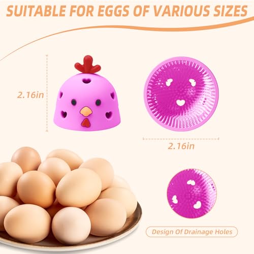 Silicone Egg Brush Cleaner, Egg Washer for Fresh Eggs, Egg Cleaner for Fresh Eggs, Egg Scrubber for Fresh Eggs, Reusable Cleaning Tools for Egg Washer (Pink) - color: Pink